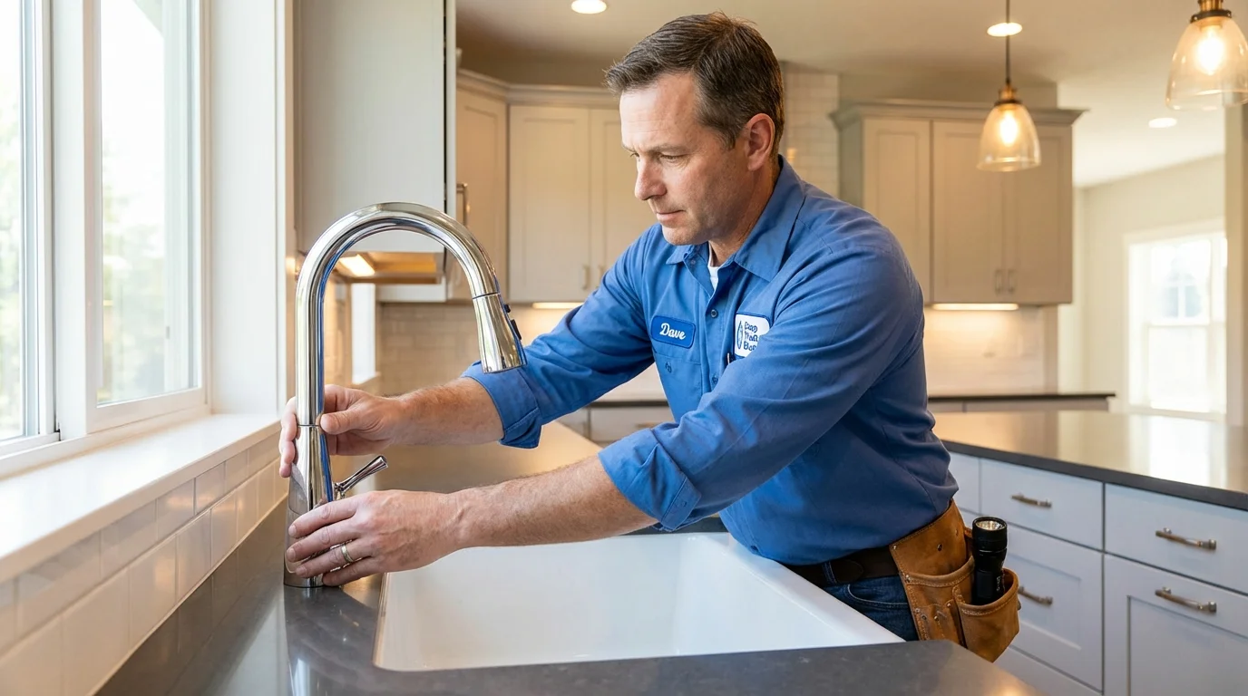 Kitchen faucet installation by Johns Plumbing LLC in Astoria