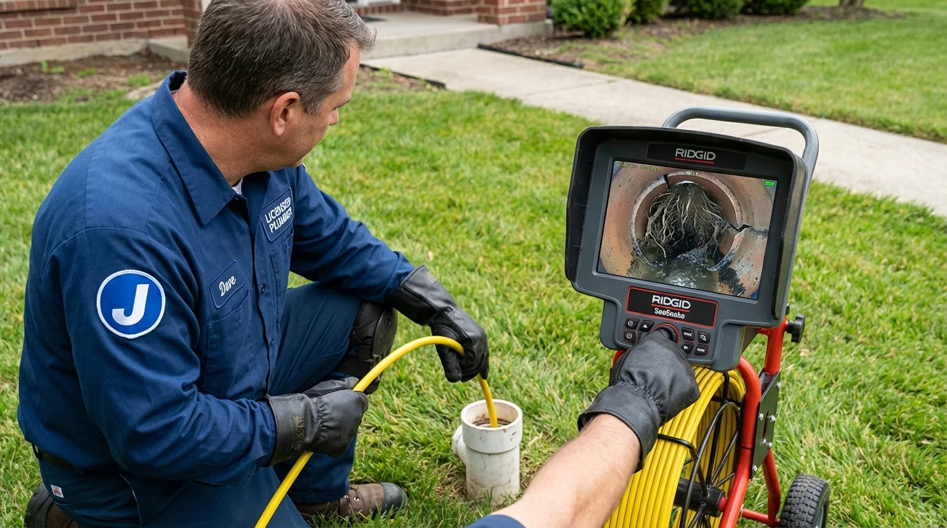 Sewer camera inspection being performed by Johns Plumbing LLC in Astoria